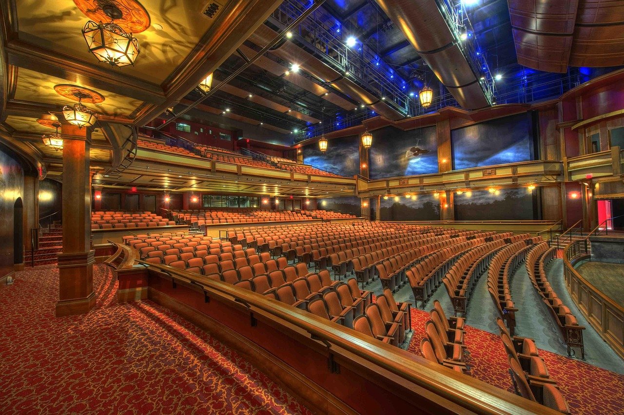 An empty concert hall seen from the stage, representing a free Madrid classical music calendar that lost 95 percent of its Google traffic during the September 2026 spam update